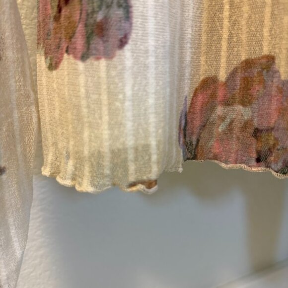 Floral Sheer Long Sleeve Top – Rachel Roy, Size Medium - Picture 2 of 4